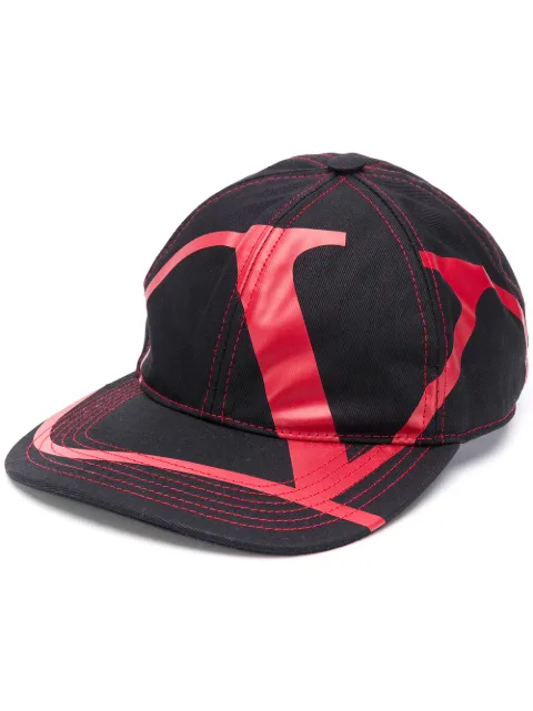 Valentino Garavani Vlogo printed denim cap