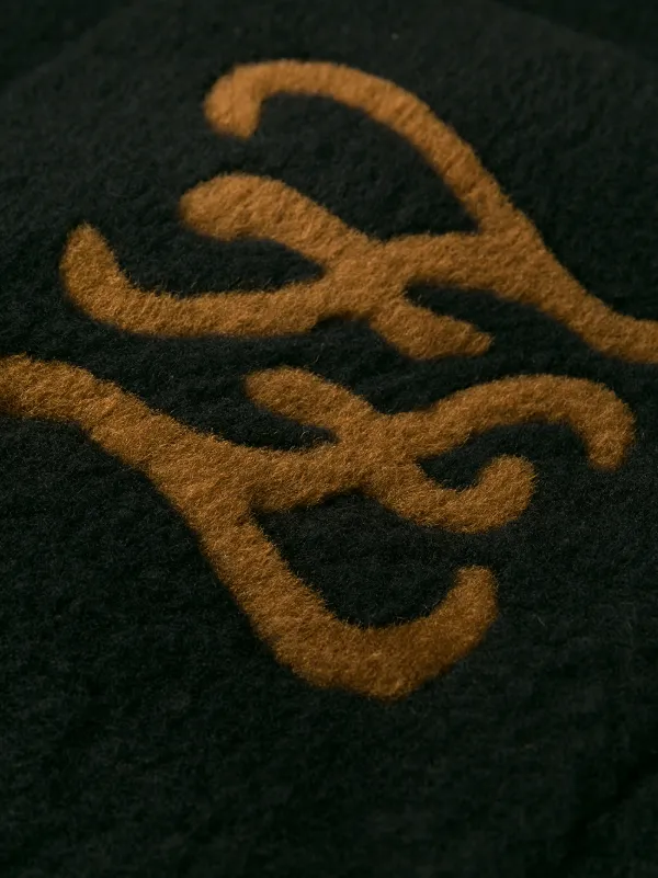 fendi ff motif shearling jacket