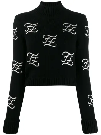black and white fendi jumper