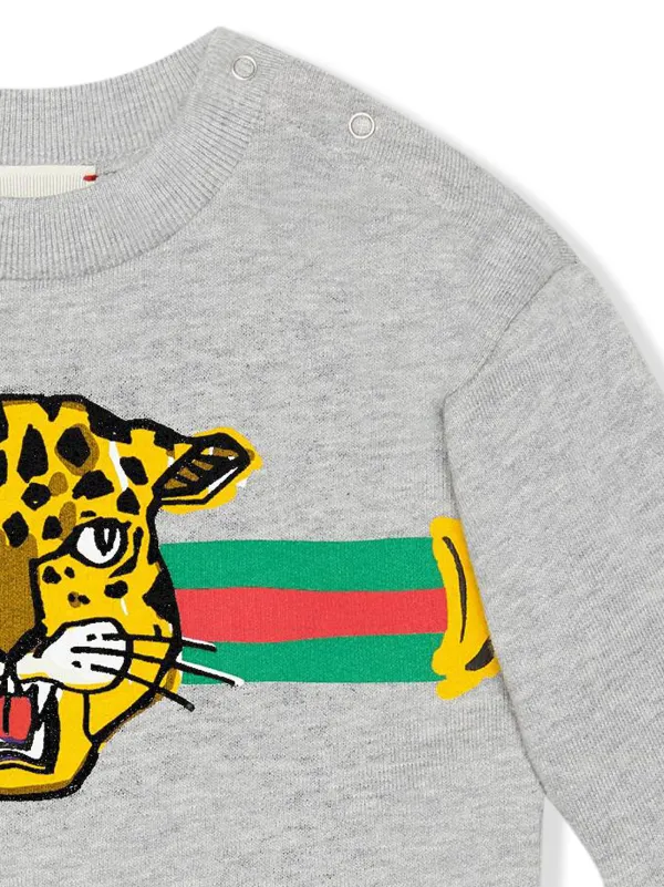 gucci children's sweatshirt with leopards