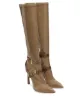 Fendi Spitze Lacklederstiefel