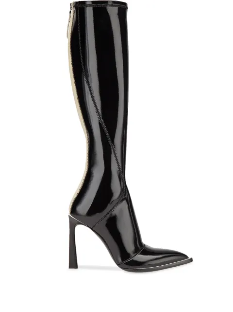 Click to view more detailed imagery on our partner's website Fendi Neoprene To-The-Knee Boots, Black In F0Qa1 Nero