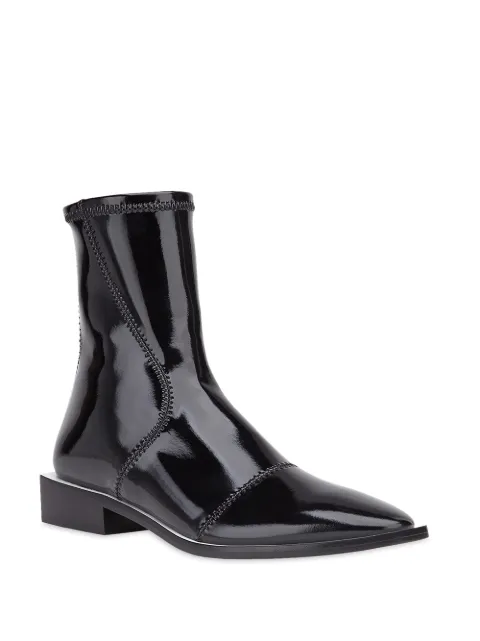 Fendi FFrame pointed toe ankle boots 
