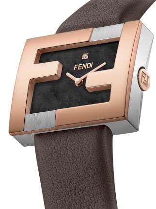 Fendi FF logo embellished watch 