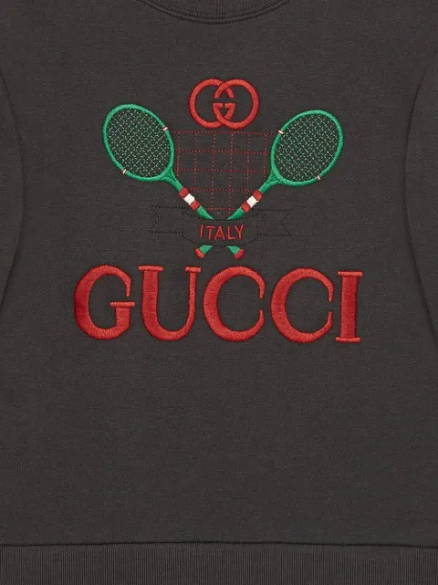 GUCCI logo embroidered sweatshirt
