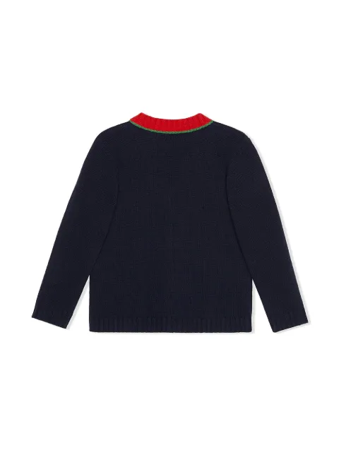 GUCCI logo colour-block cardigan