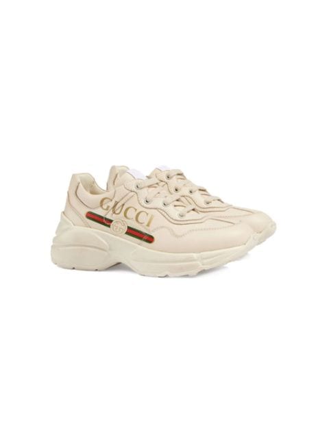 Gucci Kids Rhyton leather sneakers