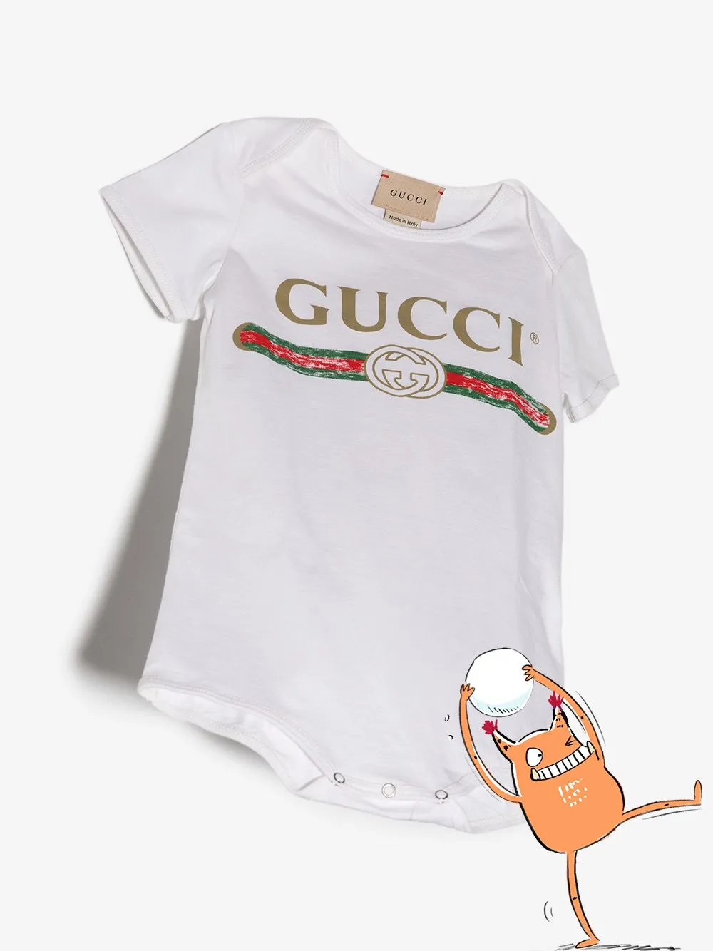 Image 2 of Gucci Kids logo printed babygrow set