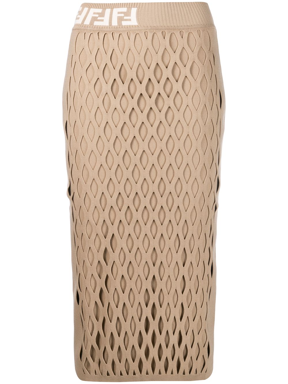 фото Fendi сетчатая юбка-карандаш