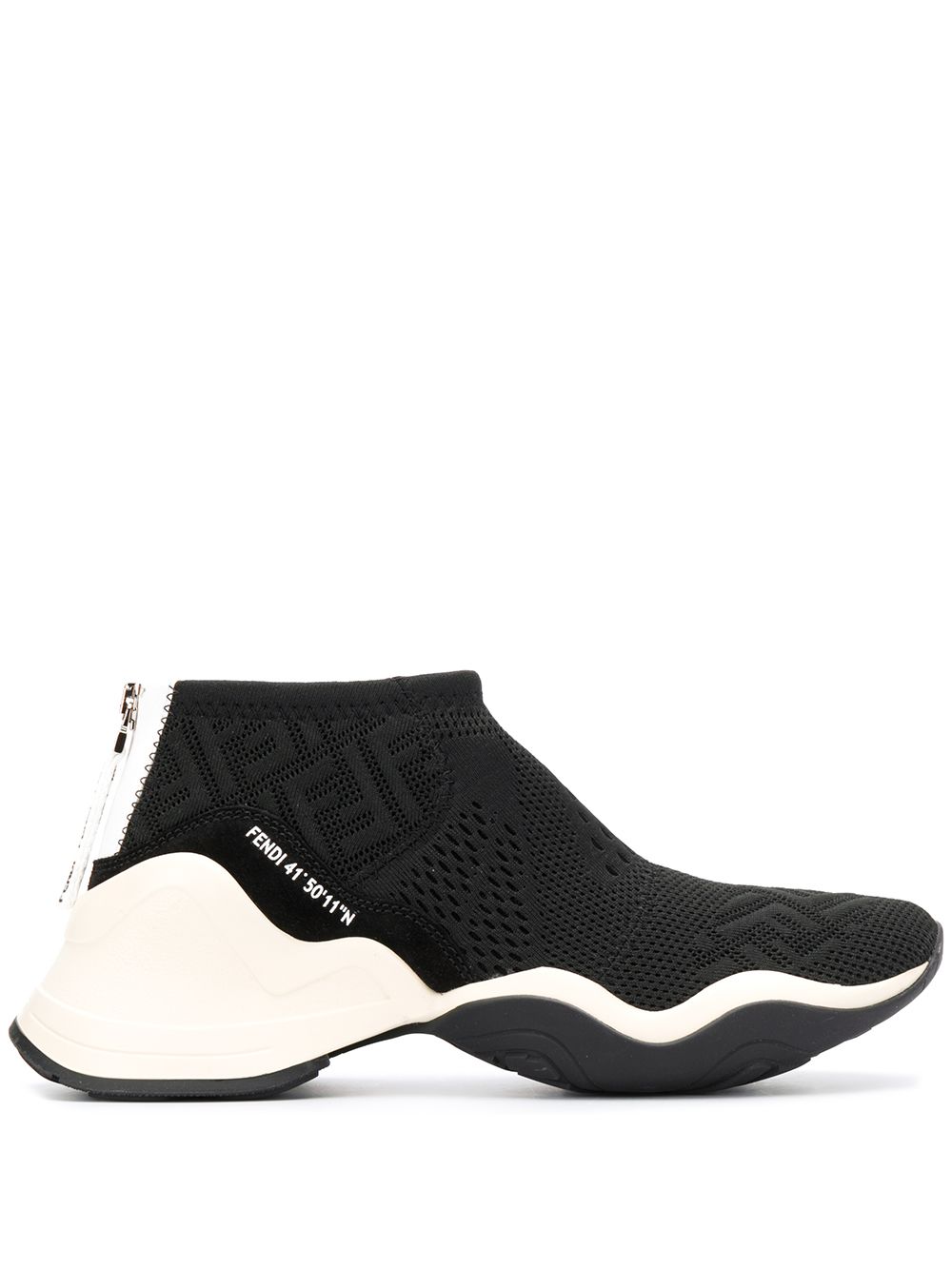 fendi black and white sneakers