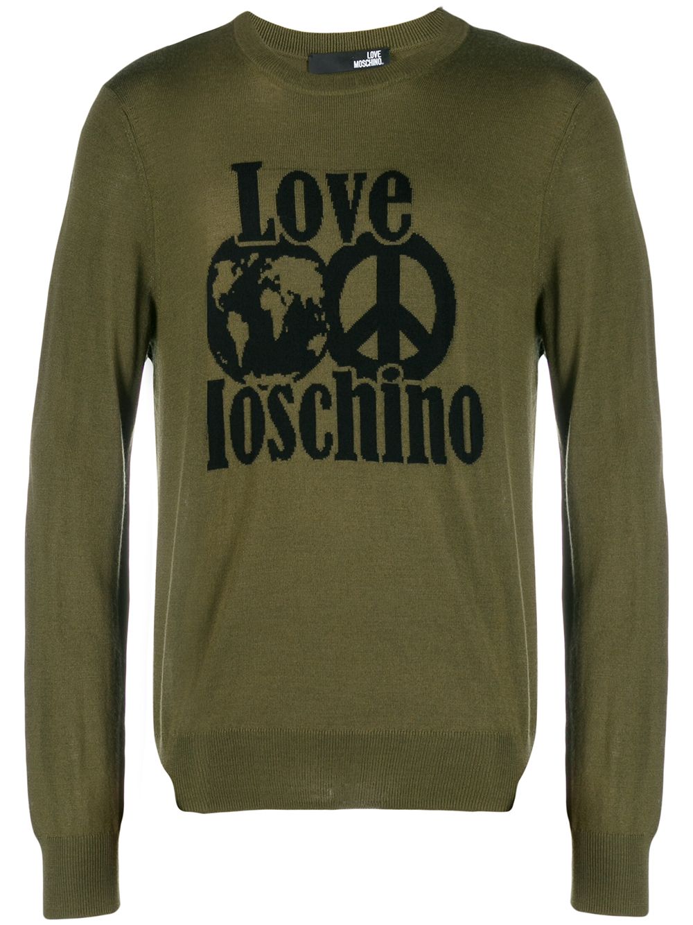 фото Love Moschino джемпер вязки интарсия с логотипом