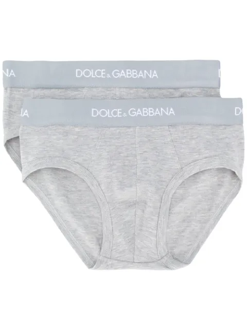 Dolce & Gabbana Kids logo-waistband boxer briefs (pack of two)