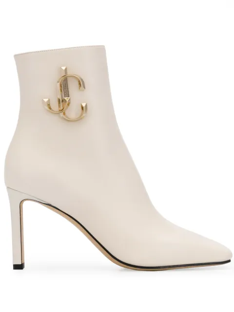 Jimmy Choo Logo Plaque Booties Ss20 | Farfetch.Com