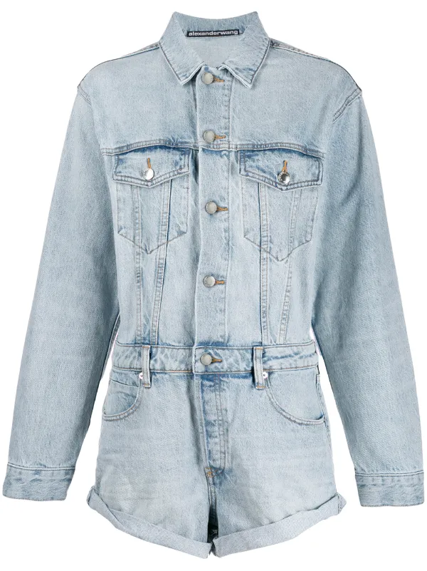 alexander wang denim jumpsuit