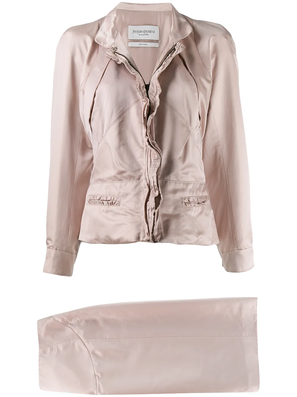 Saint Laurent Pre-Owned tailleur-jupe en satin - Rose Top Merken Winkel