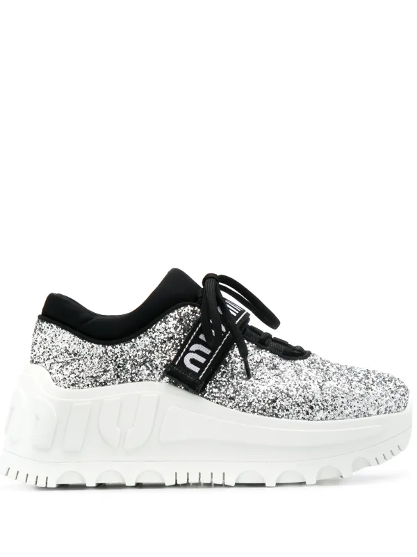glitter platform sneakers