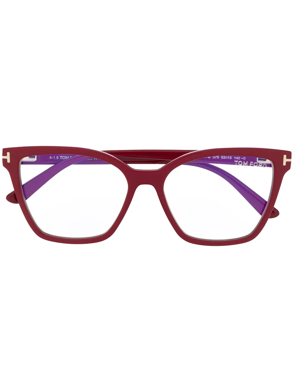 

TOM FORD Eyewear lentes de sol de clip con micas de color - Rojo