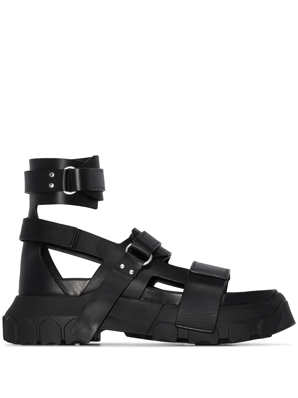 RICK OWENS TRACTOR MULTI-STRAP SANDALS