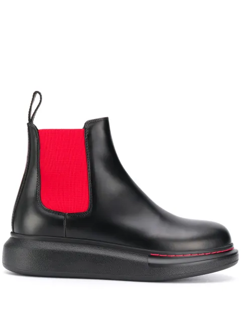 Alexander Mcqueen Ankle Boots Black New Liquid Spazz