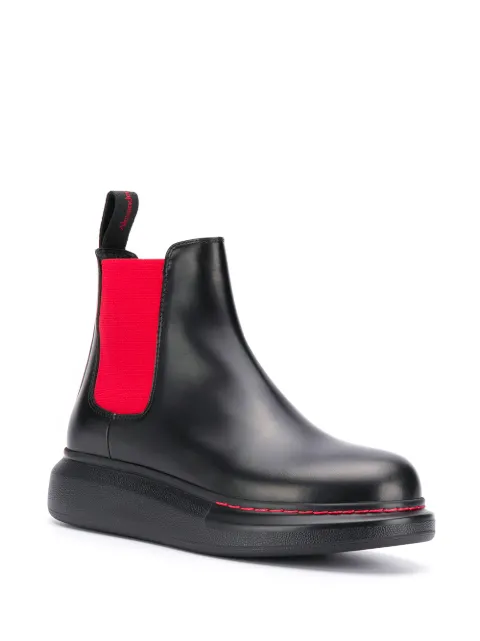 Alexander Mcqueen Ankle Boots Black New Liquid Spazz
