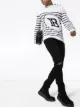 الصورة 2 من Balmain كنزة منسوجة مخططة بشعار