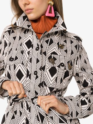 geometric print jacket展示图