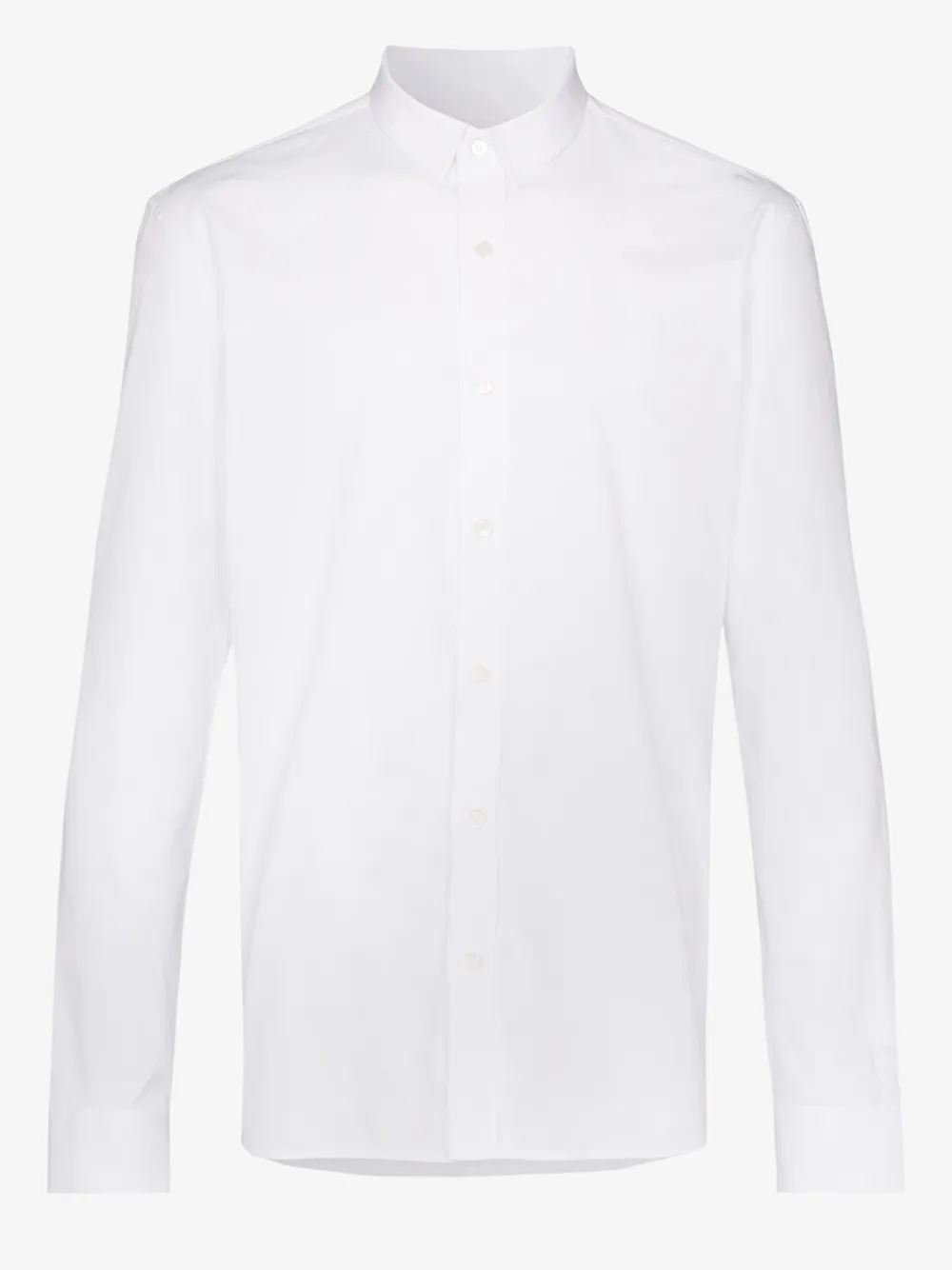 Balmain Cotton Poplin Shirt With Embroidery On The Breast Pocket In White