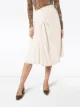 Low Classic pleated faux leather midi skirt