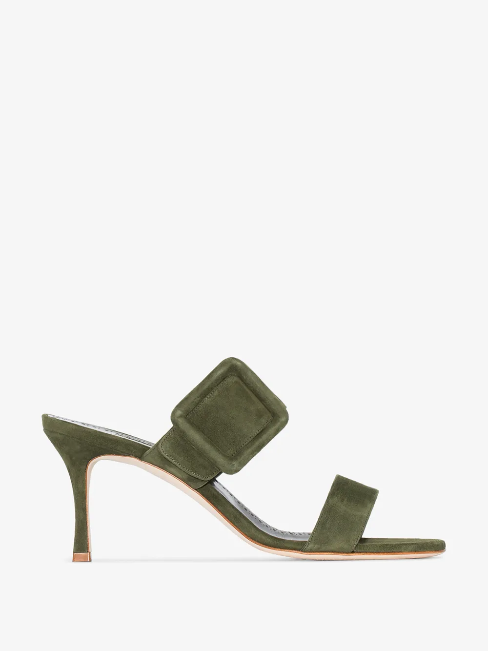 Manolo Blahnik Gable Buckled Sandals In Green