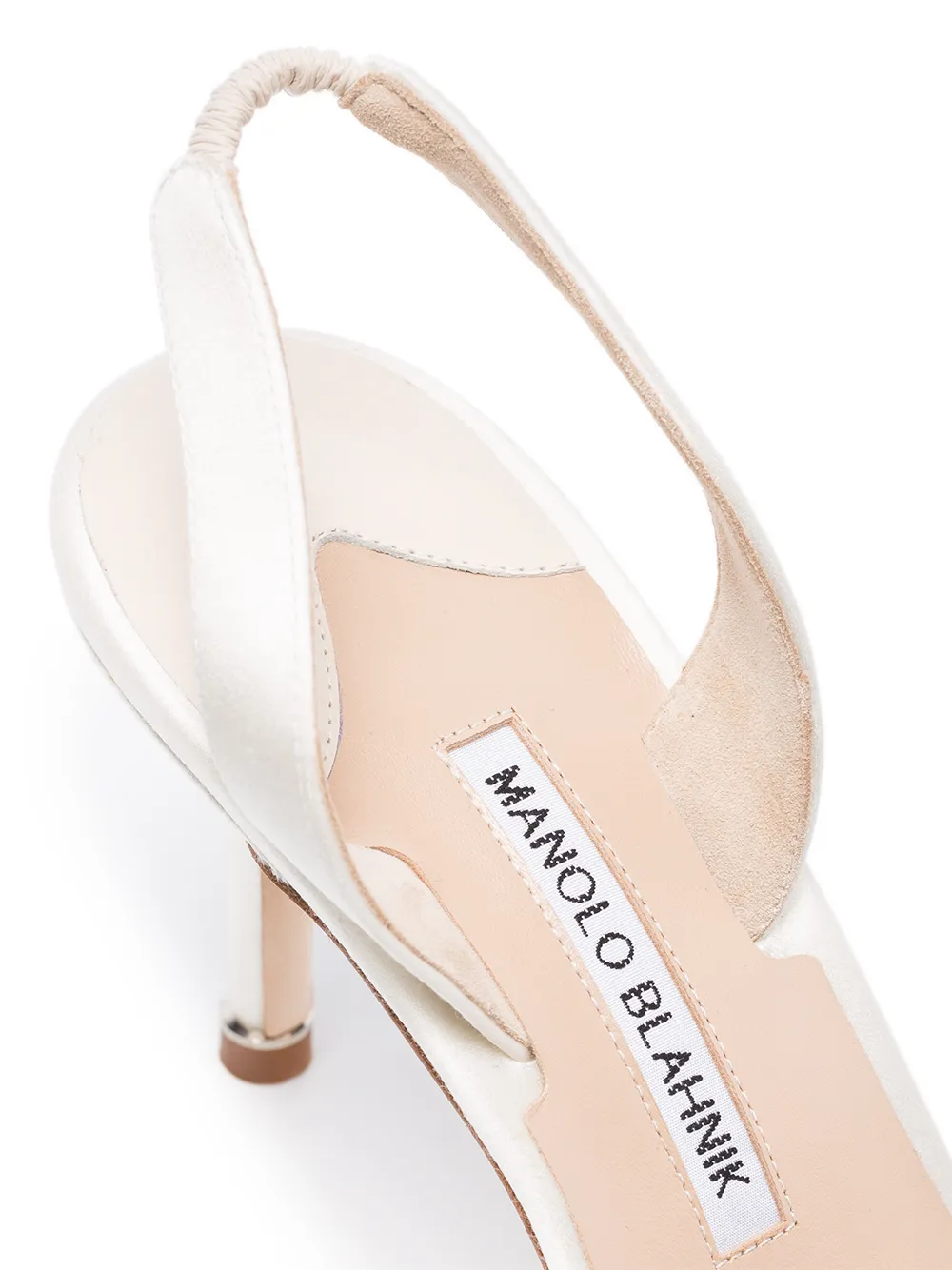 Manolo Blahnik Pumps verfraaid met kristallen Wit