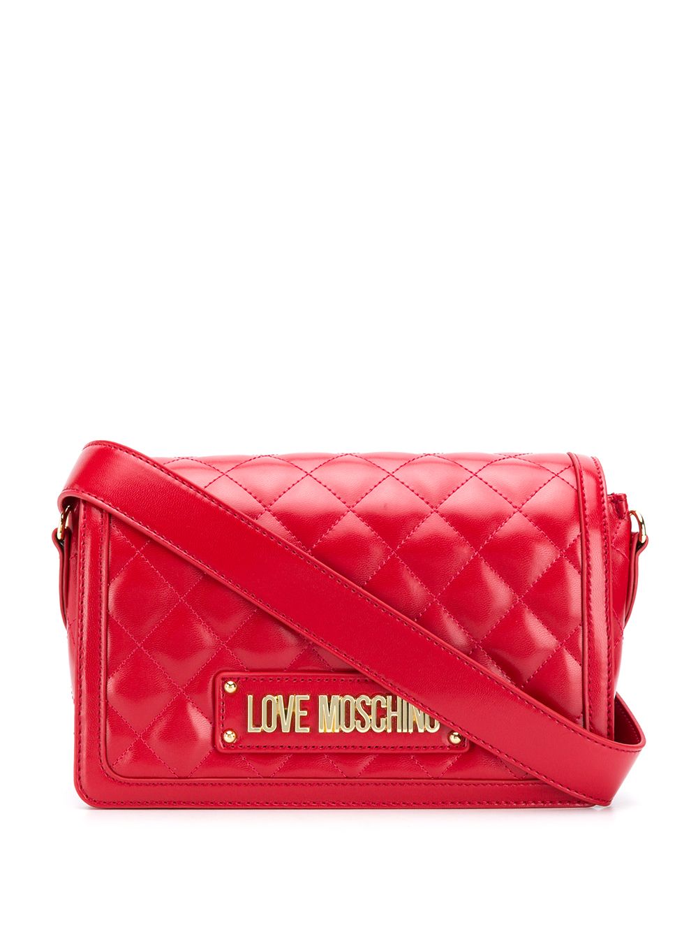 фото Love moschino стеганая сумка с логотипом