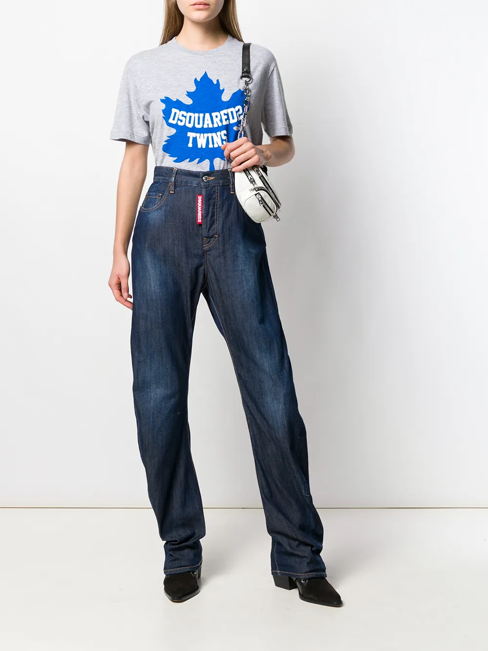 DSQUARED2 T-shirt met logo Grijs