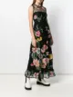 RED Valentino poppy embroidery macramé dress