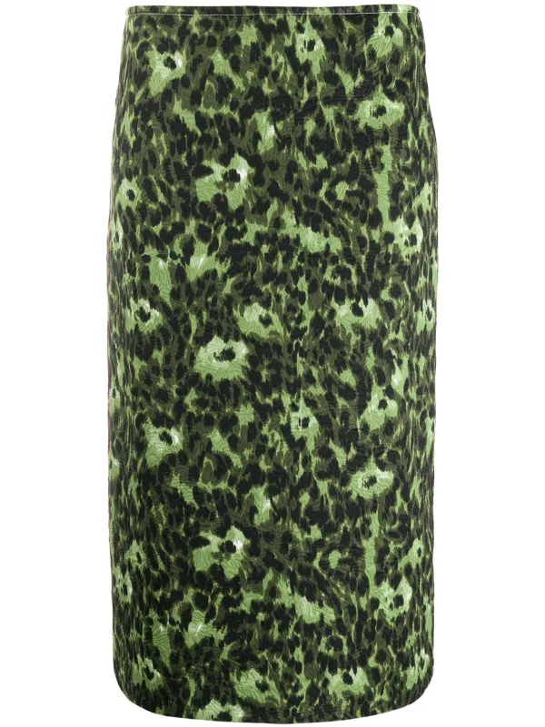 Marni Abstract Print Pencil Skirt Farfetch