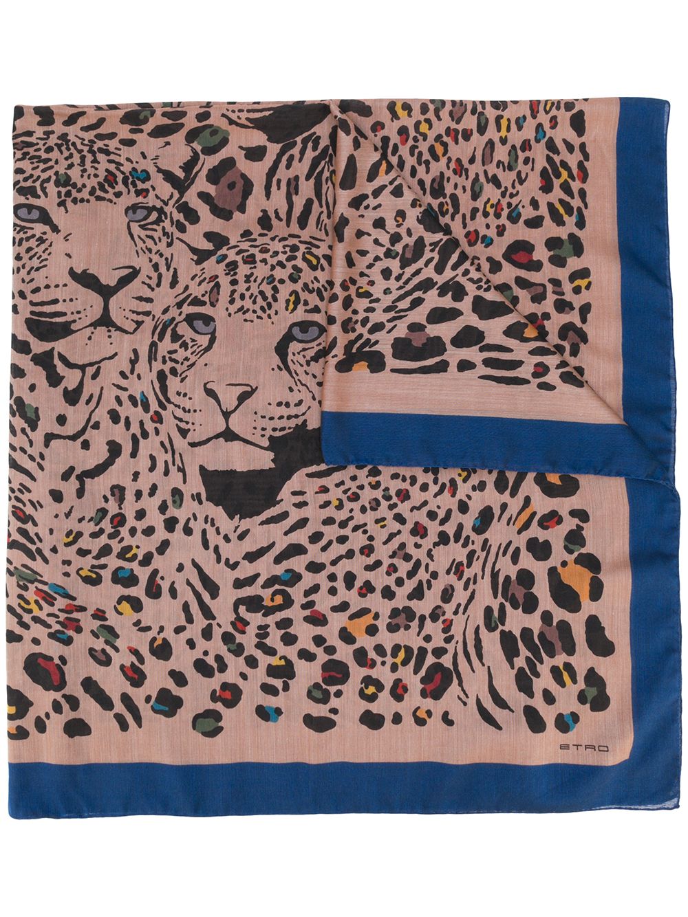 фото Etro шарф с леопардовым принтом