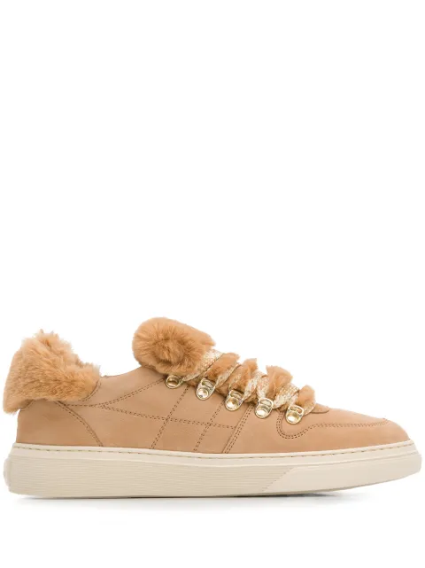 Hogan faux-fur trimmed sneakers