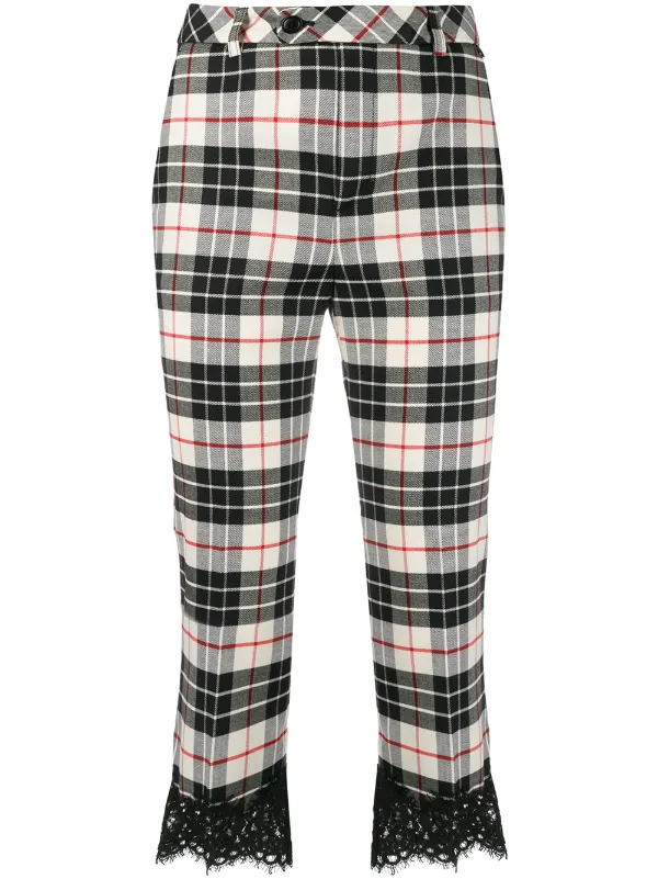 tartan cropped trousers