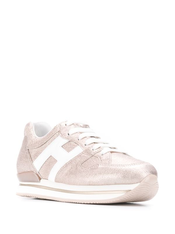 Shop pink Hogan H222 logo sneakers with 
