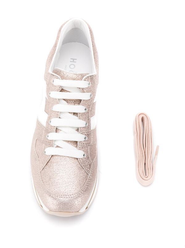 Shop Pink Hogan H222 Logo Sneakers With Express Delivery Farfetch