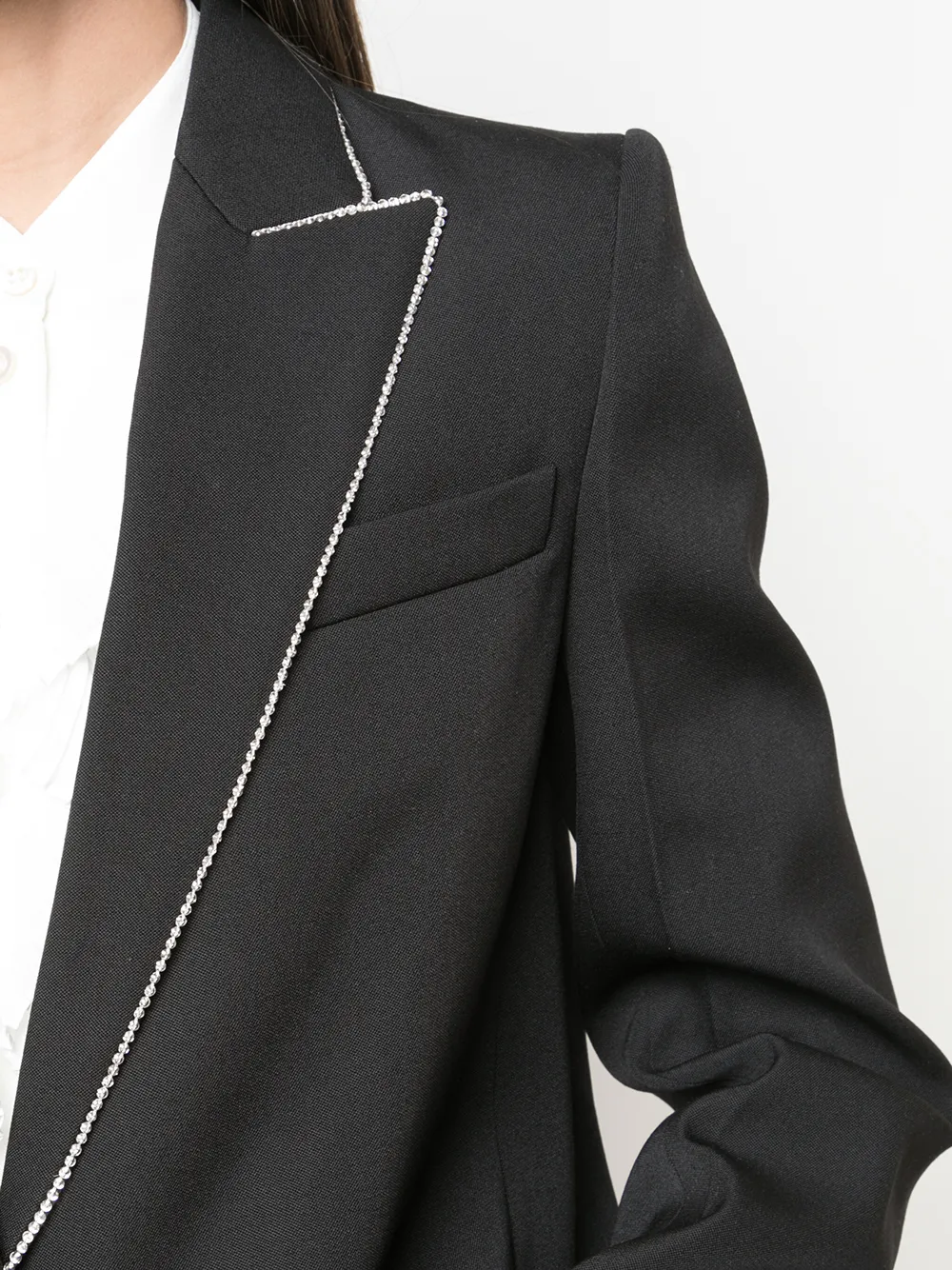Givenchy Embellished Lapel Blazer in Black, view 5