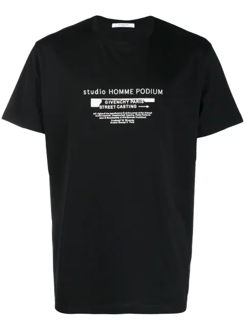 Click to view more detailed imagery on our partner's website Givenchy Black "Studio Homme Podium" T-Shirt In 001 Black