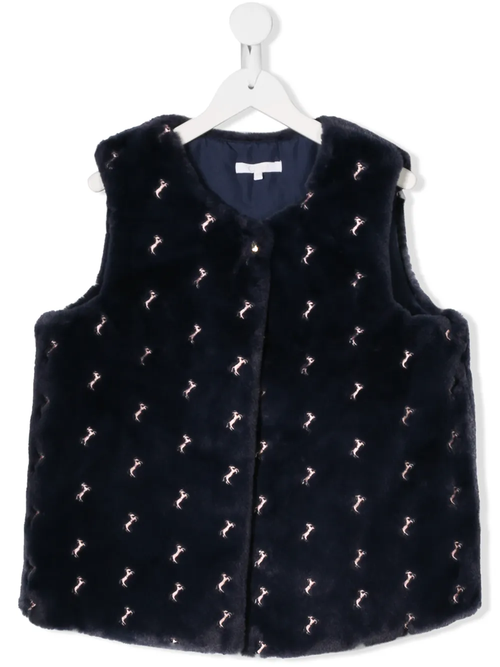 Chloé Kids жилет из искусственного меха с вышивкой Chloé Kids жилет из искусственного меха с вышивкой