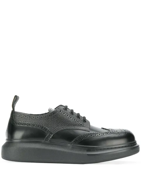 Click to view more detailed imagery on our partner's website Alexander Mcqueen Hybrid Black Leather Derby Shoe In 1000 Black