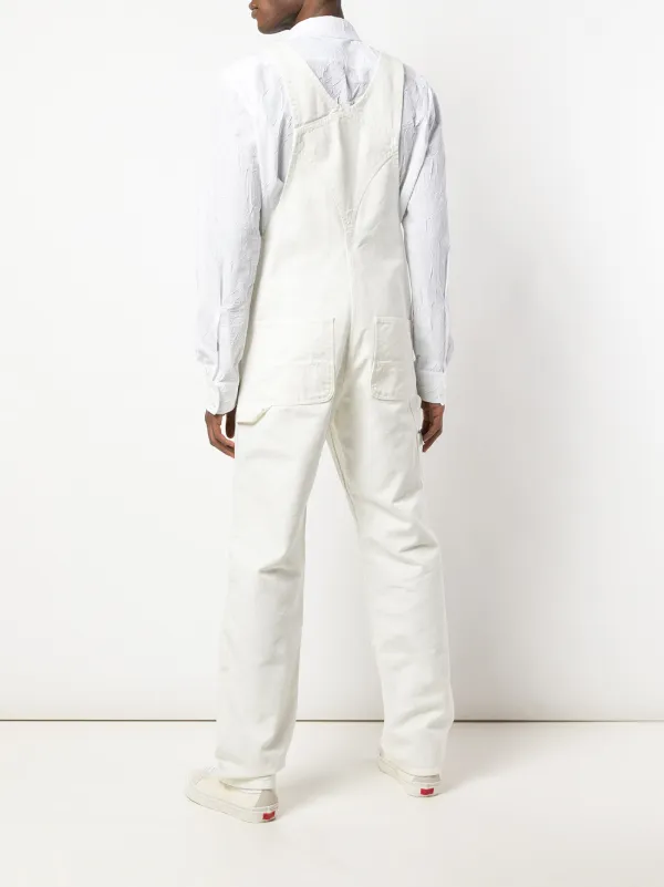 Carhartt ホワイト オーバーオール　M Carhartt WIP straight-leg Denim Overalls | White | FARFETCH