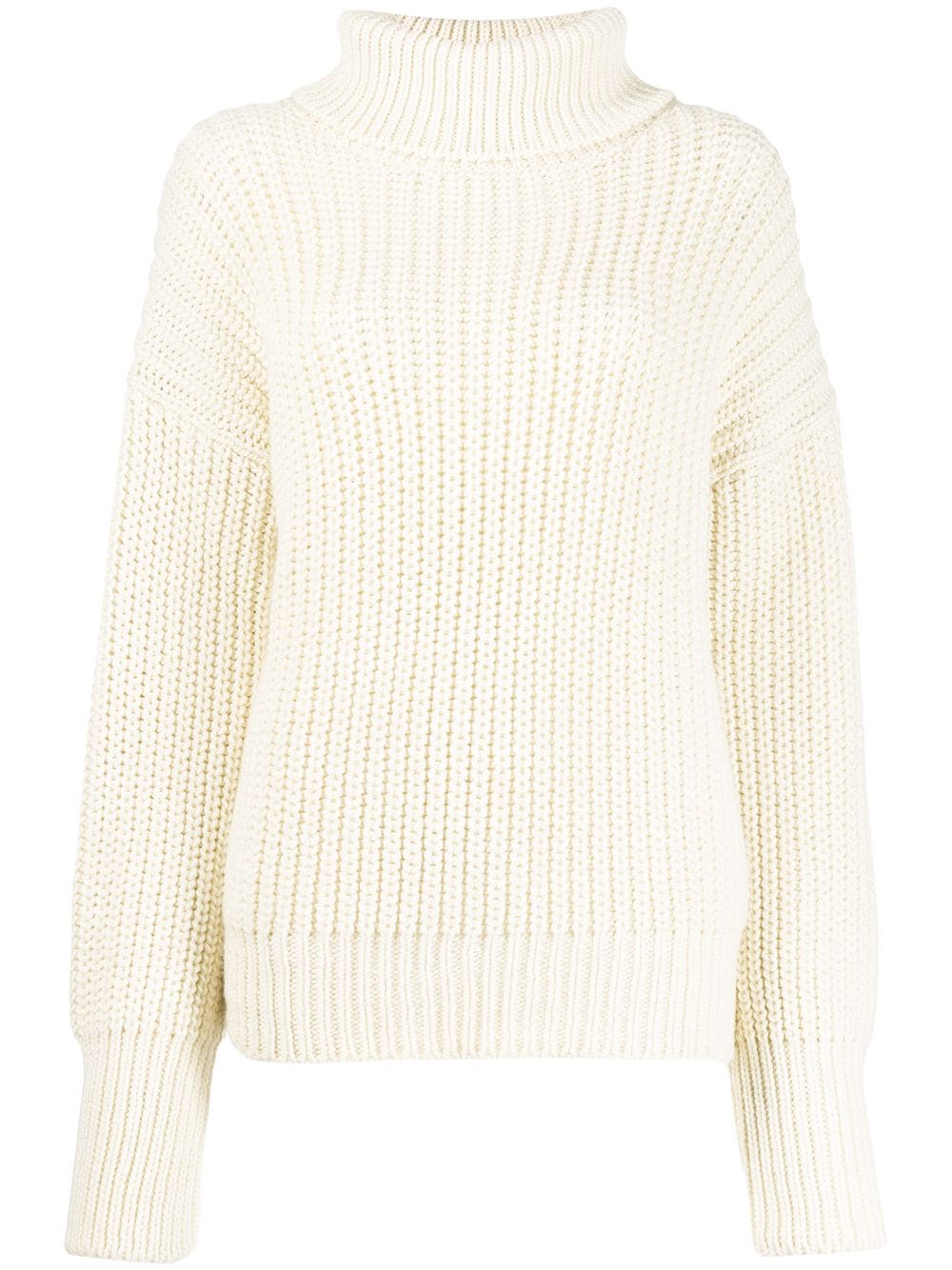 Joseph Chunky Knit Roll Neck Jumper In Neutrals