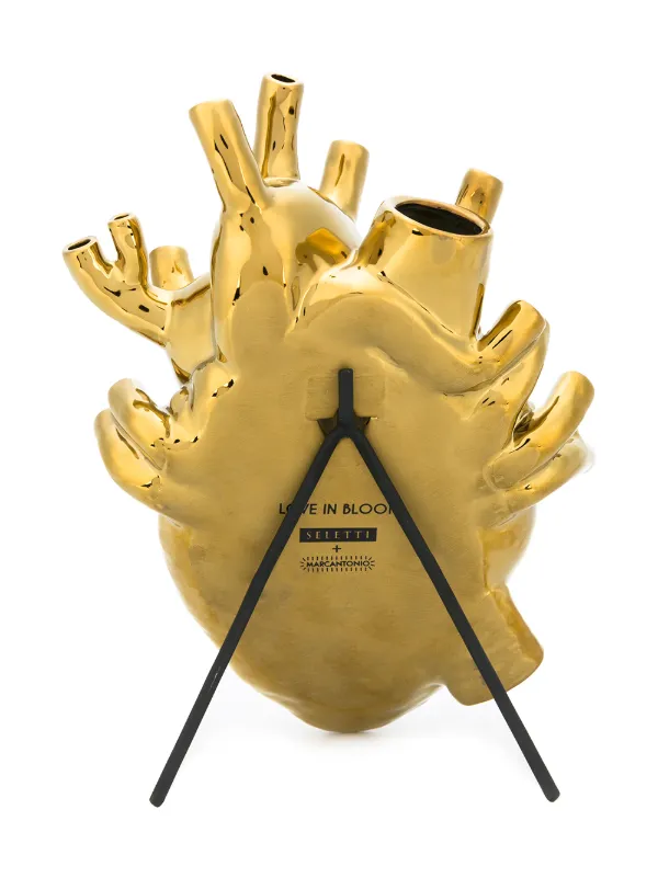 Seletti Human Heart Sculpture | Gold | FARFETCH