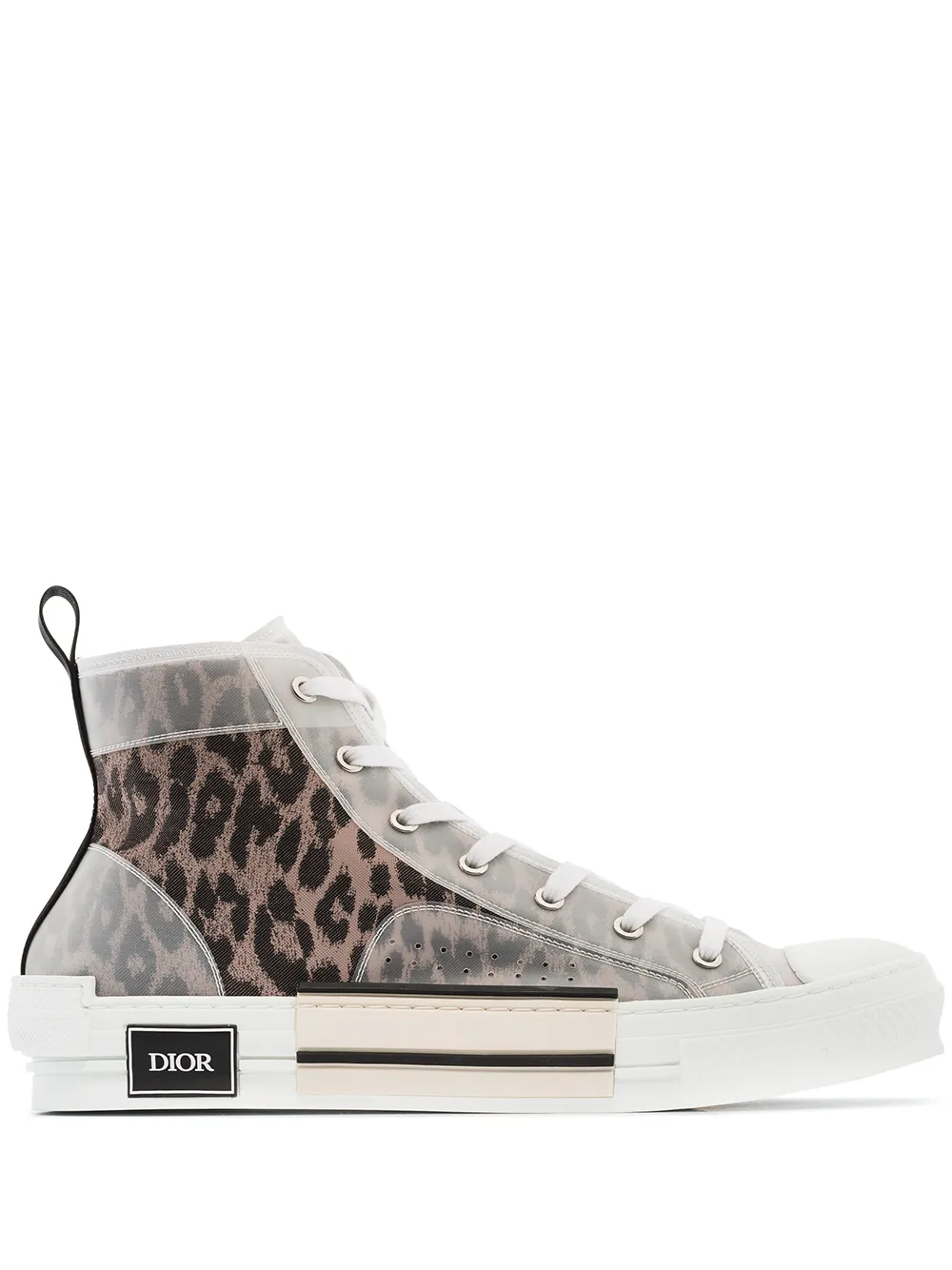 Dior Homme Sneakers LEOPARD PRINT HIGH-TOP SNEAKERS