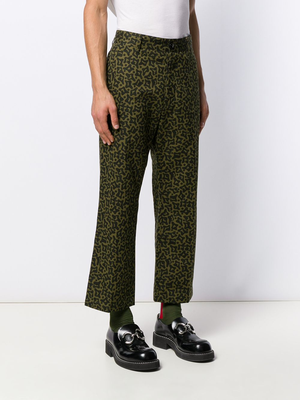 фото Marni брюки прямого кроя с леопардовым принтом