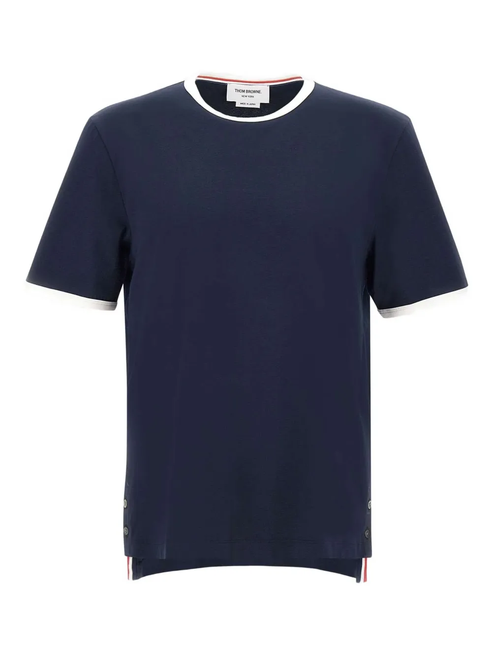 Thom Browne playera con ribete en contraste | azul | Image 1