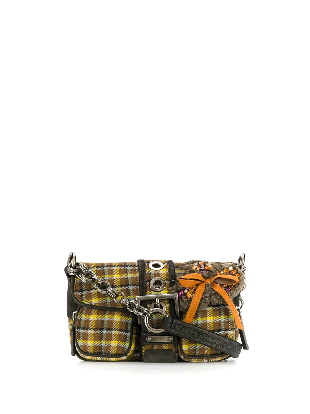 Prada Pre-Owned клетчатая сумка 1990-х годов